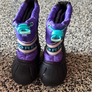 Sorel Vibrant Purple and Black Snow Boots